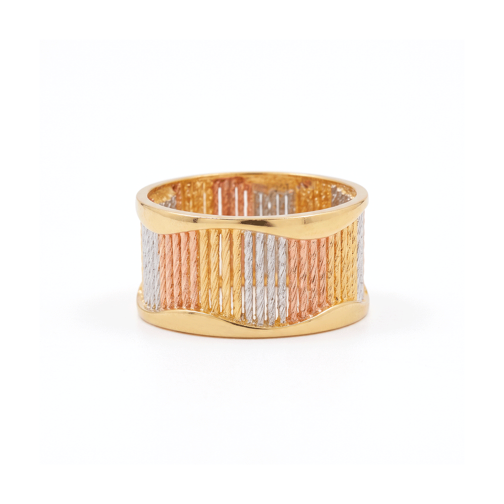 Tri‑Tone Woven Harmony Band