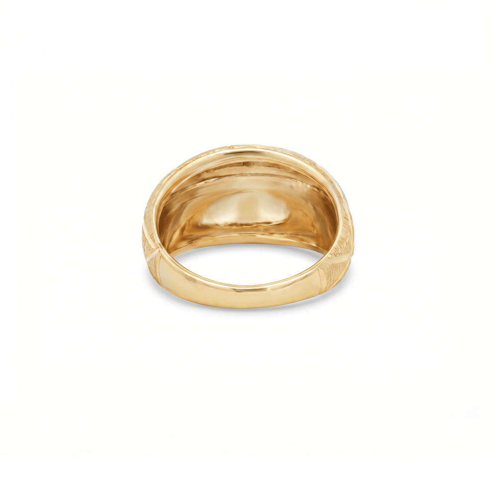 GeoDome Gold Band 18K Gold Ring