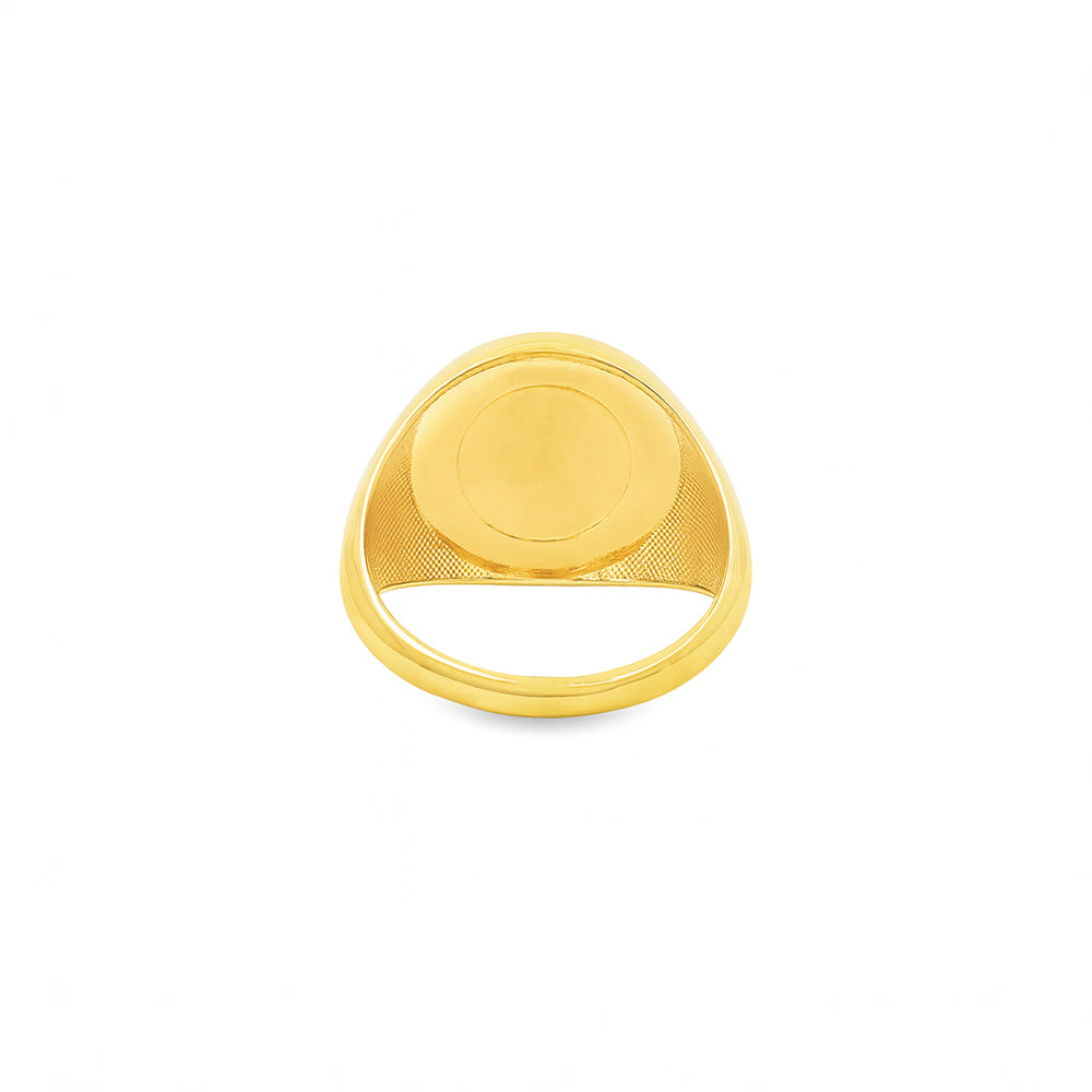 18K Yellow Gold Men’s Ring – Classic High-Polish Finish
