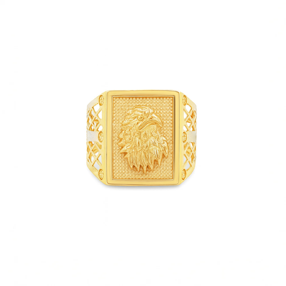 18K Yellow Gold Men’s Ring – Classic Luxury Statement