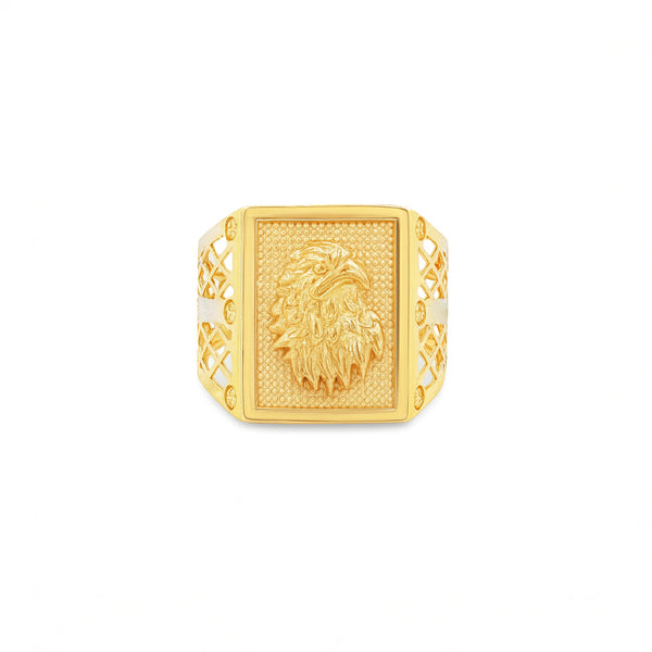 18K Yellow Gold Men’s Ring – Classic Luxury Statement