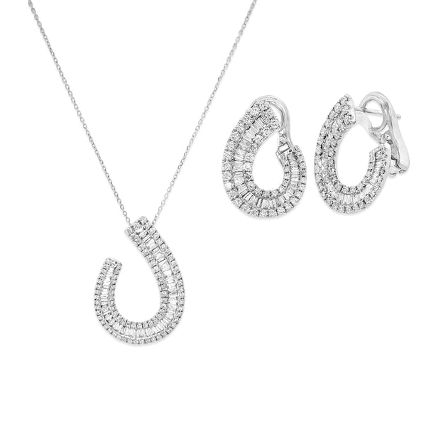 Natural Diamond Everyday Set | 18K White Gold Jewellery