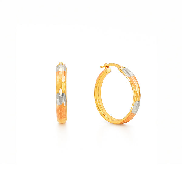 18K Yellow Gold Hoop Earrings – Classic Luxury