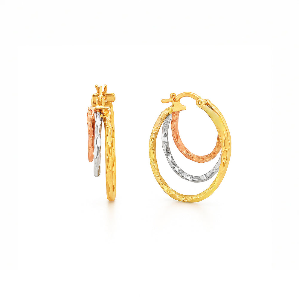 18K Gold Hoop Earrings – High Polish Finish