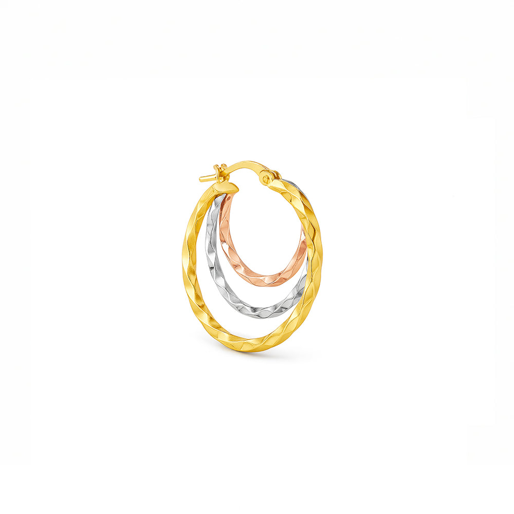 18K Gold Hoop Earrings – High Polish Finish