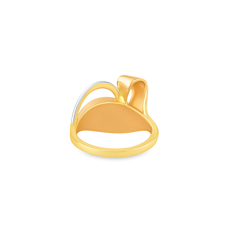 18K Gold Women's Statement Ring – Luxury High Polish Design